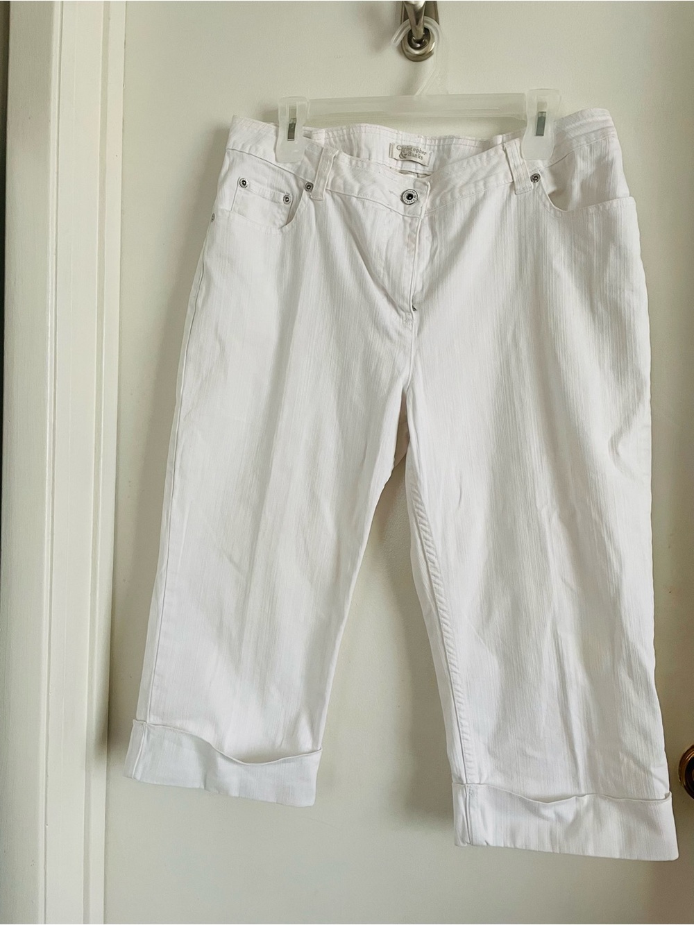 Christopher & Banks White Ankle Crop Jeans